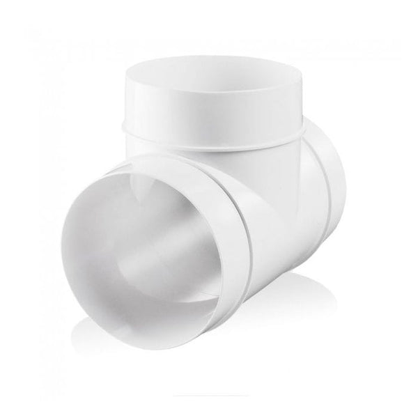Rigid PVC Round T-Piece - Plastic Duct