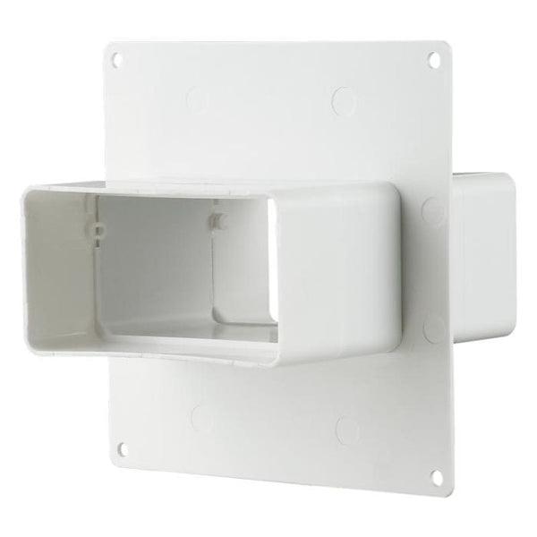 Rigid Rectangular Wall Plate with Spigots - Plastic Duct