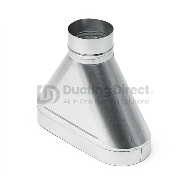 Flat Oval to Round Transition Piece