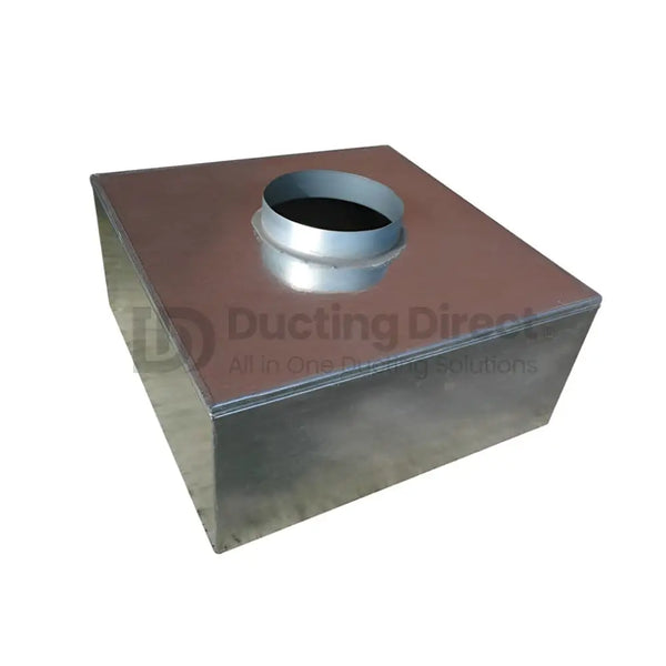 Galvanised Grille Box with Top Entry (Plenum Box)