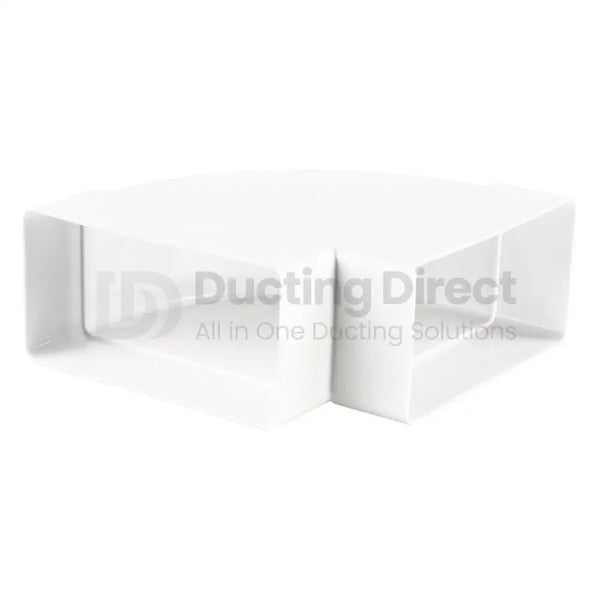Rigid PVC Flat Rectangular Horizontal 90° Bend - Plastic Duct variable