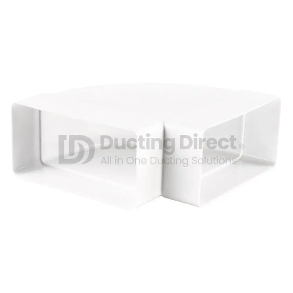 Rigid PVC Flat Rectangular Horizontal 90° Bend - Plastic Duct variable