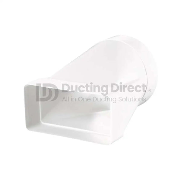 Rigid PVC Flat Rectangular to Round Transformer - Plastic Duct
