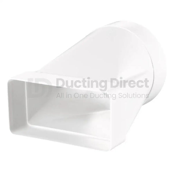 Rigid PVC Flat Rectangular to Round Transformer - Plastic Duct