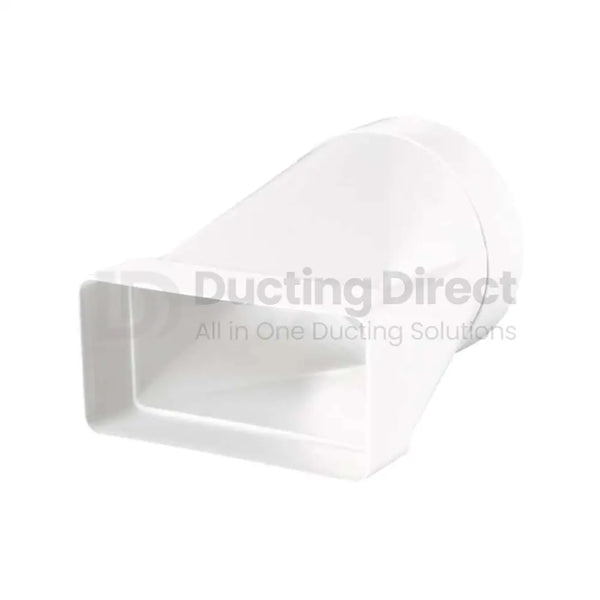 Rigid PVC Flat Rectangular to Round Transformer - Plastic Duct