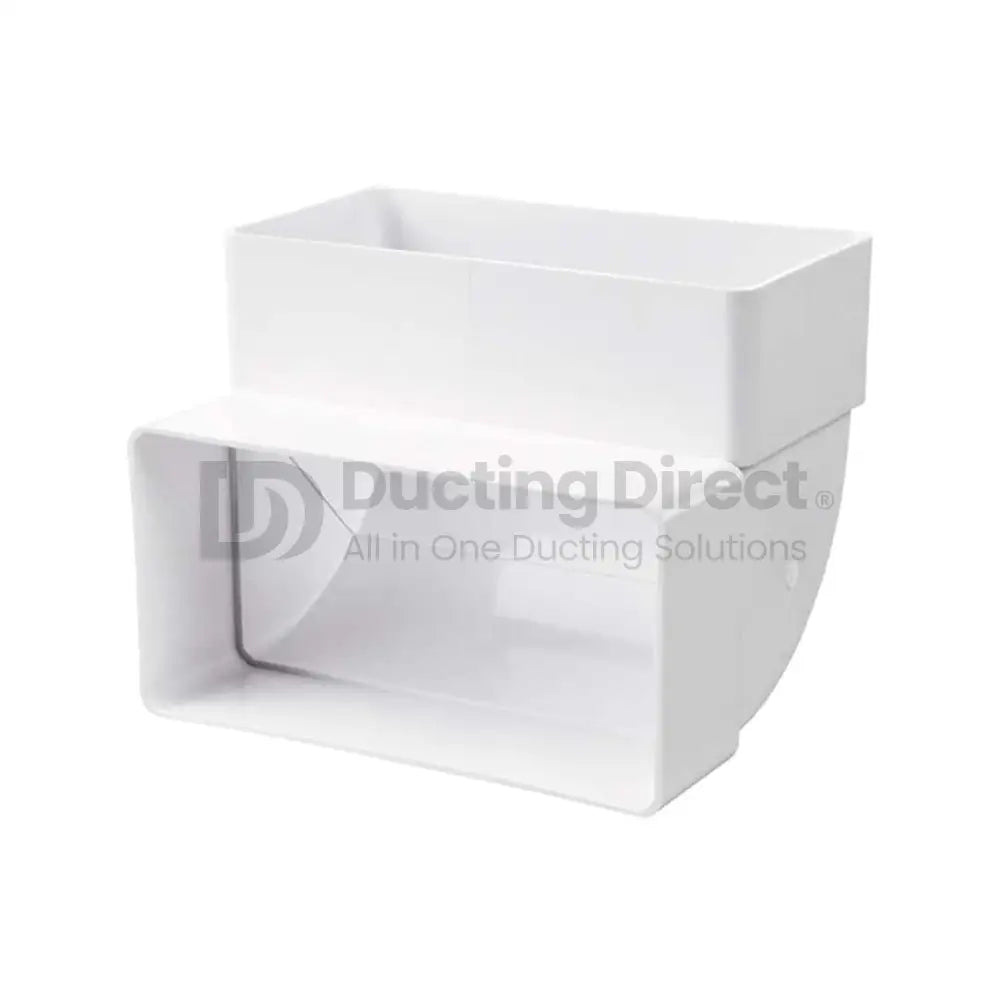 Rigid PVC Flat Rectangular Vertical 90° Bend - Plastic Duct – 110mm x ...