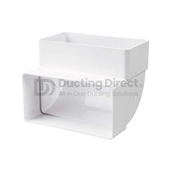 Rigid PVC Flat Rectangular Vertical 90° Bend - Plastic Duct variable