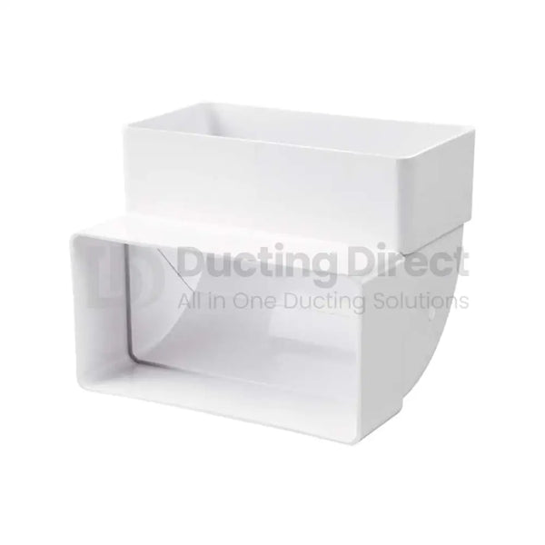Rigid PVC Flat Rectangular Vertical 90° Bend - Plastic Duct variable