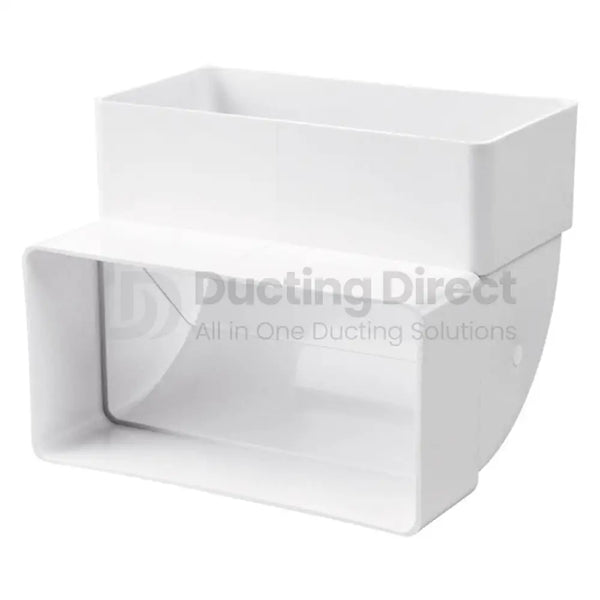 Rigid PVC Flat Rectangular Vertical 90° Bend - Plastic Duct variable