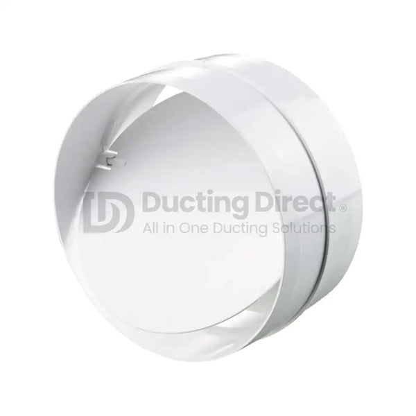 Rigid PVC Round Inline Back Draught Shutter - Plastic Duct variable