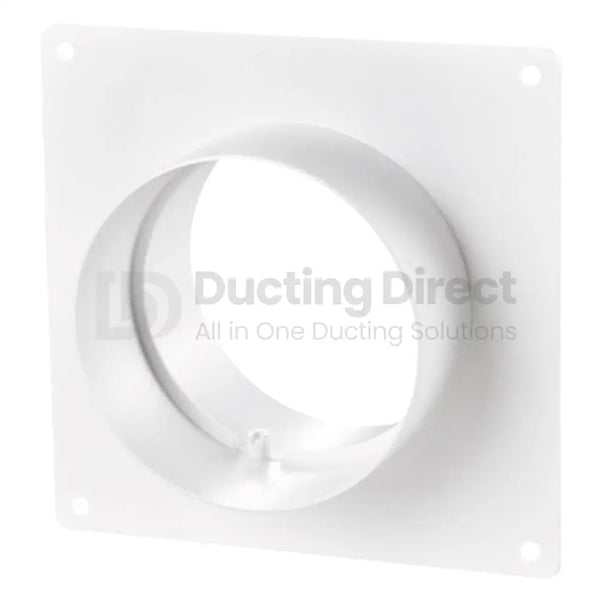 Rigid PVC Round Wall Mounting Plate with Spigots - Plastic Duct variable