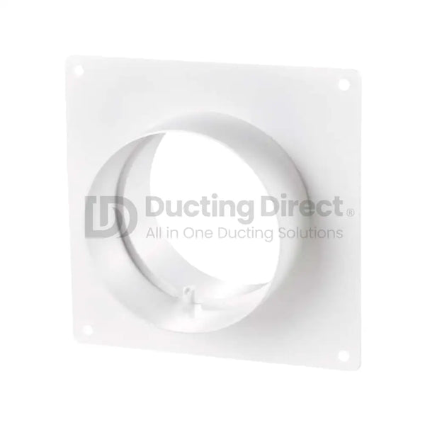 Rigid PVC Round Wall Mounting Plate with Spigots - Plastic Duct variable