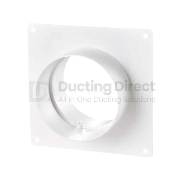 Rigid PVC Round Wall Mounting Plate with Spigots - Plastic Duct variable