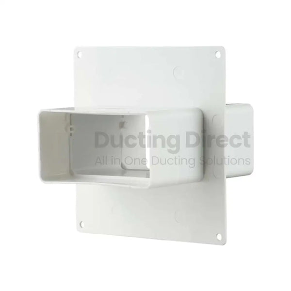Rigid Rectangular Wall Plate with Spigots - Plastic Duct variable