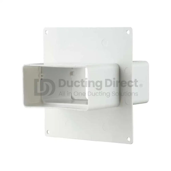Rigid Rectangular Wall Plate with Spigots - Plastic Duct variable