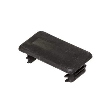 PVC Channel End Caps (per 100), 41mm x 21mm, Black